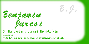 benjamin jurcsi business card